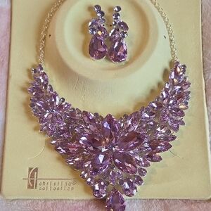 Lavender Necklace and Earring Set